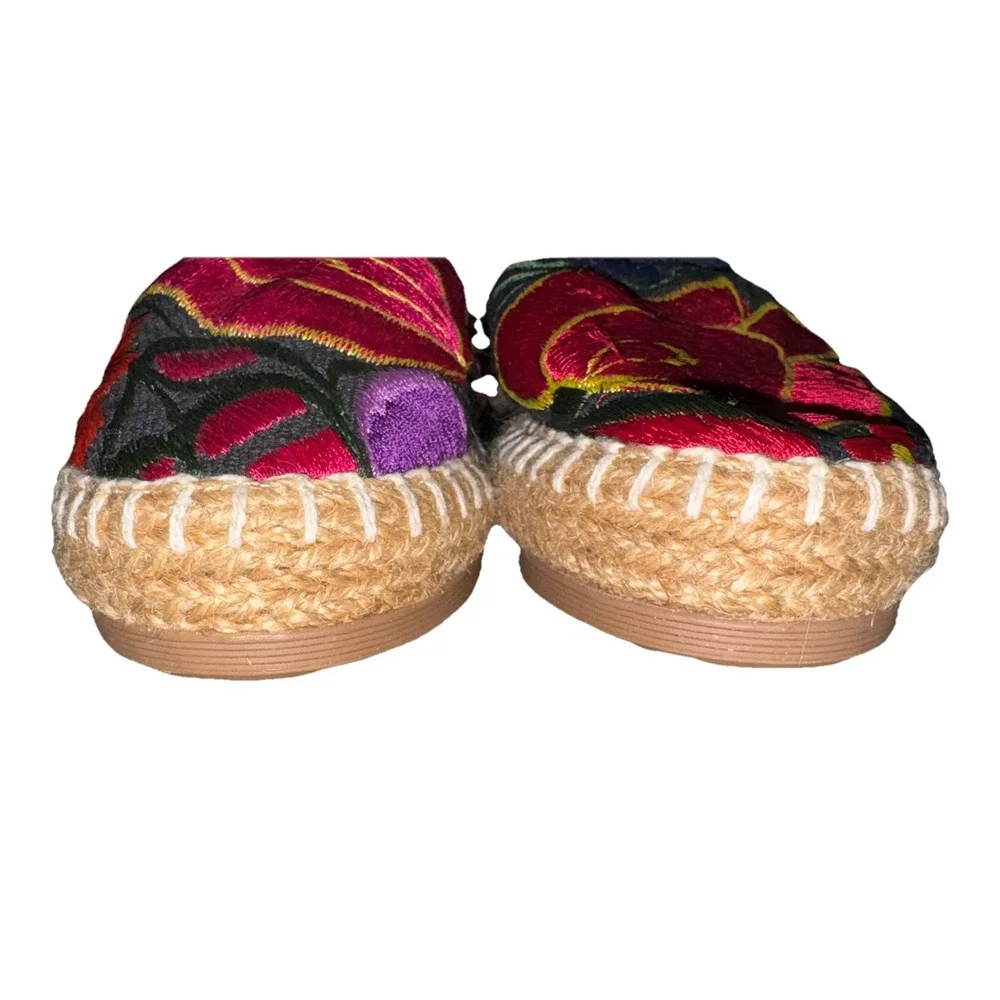 Tzotzil Espadrille Flats Embroidered Artisan Art Shoes Comfort Women's 23 US 6
